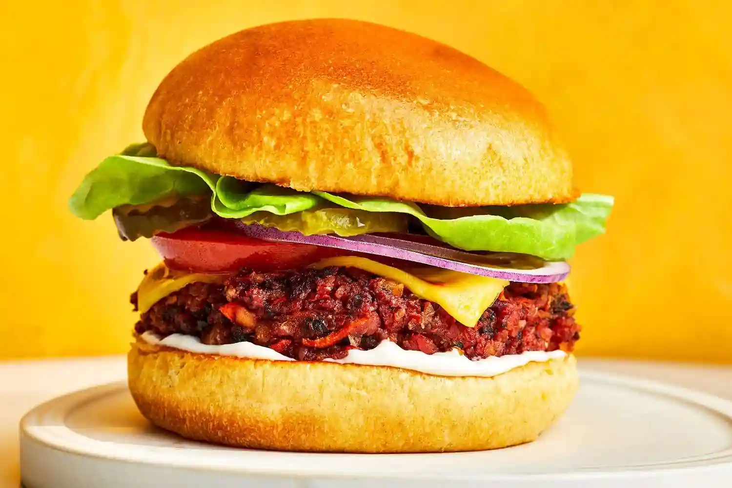 Veg Cheese Brust Burger