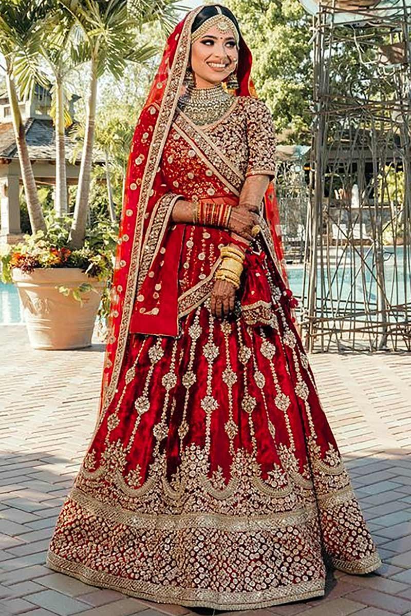 Velvet Bridal Lehenga
