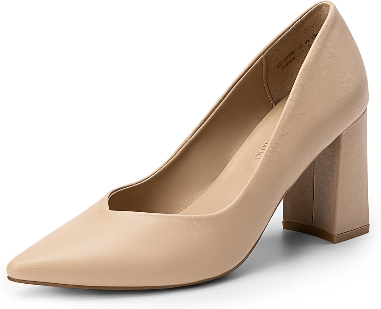 Nude Block Heel
