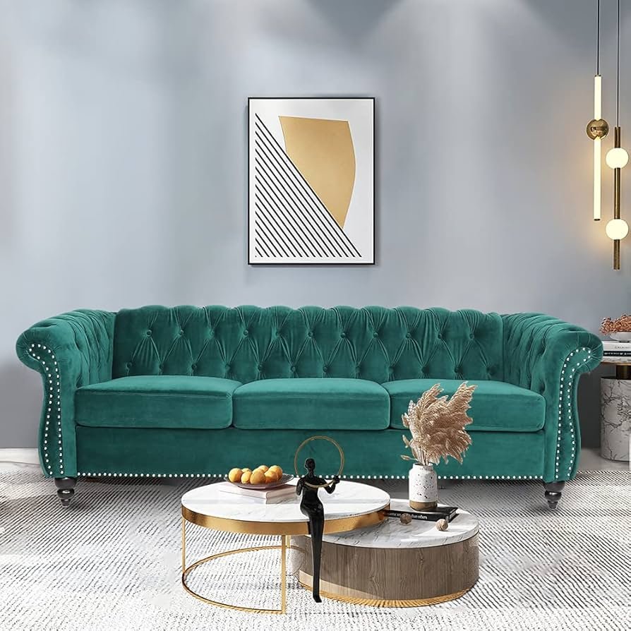 3-Seater Velvet Sofa