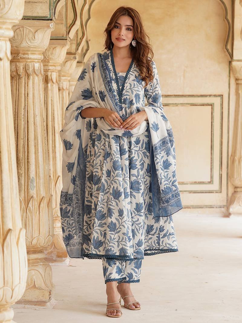 Cotton Silk Anarkali Set