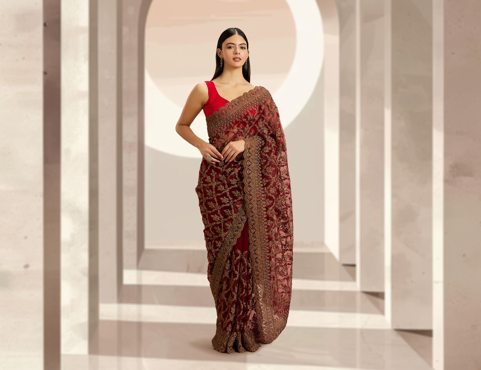 Shimmer Sequin Saree