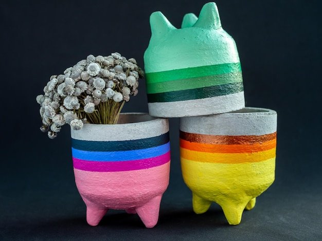Textured Concrete Planters