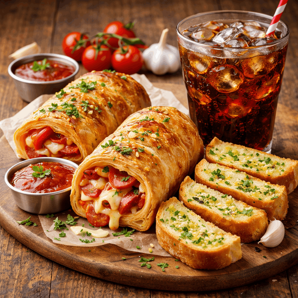 Italian Puff + Garlic Bread + Cold Drink