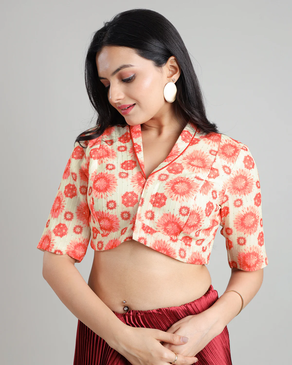 Embroidered Jacket Blouse