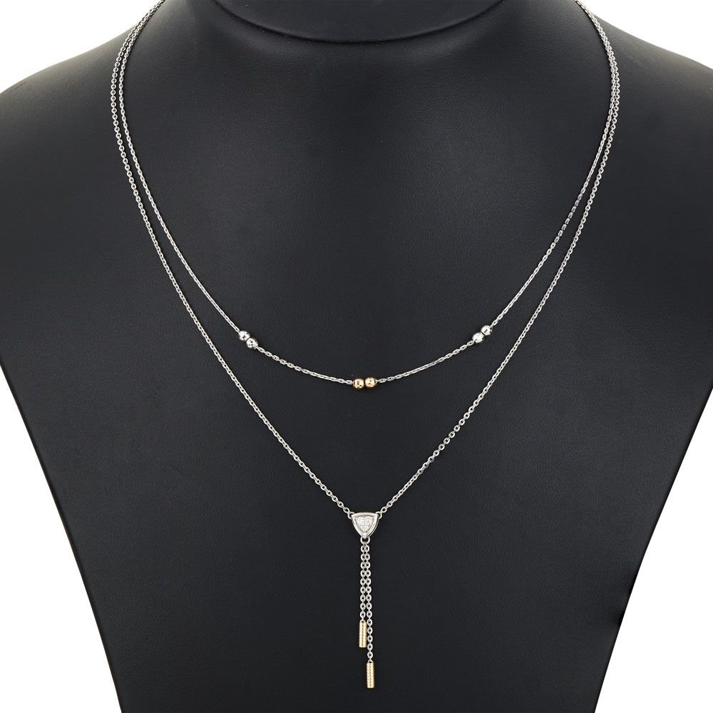 Platinum V-Neck Chain