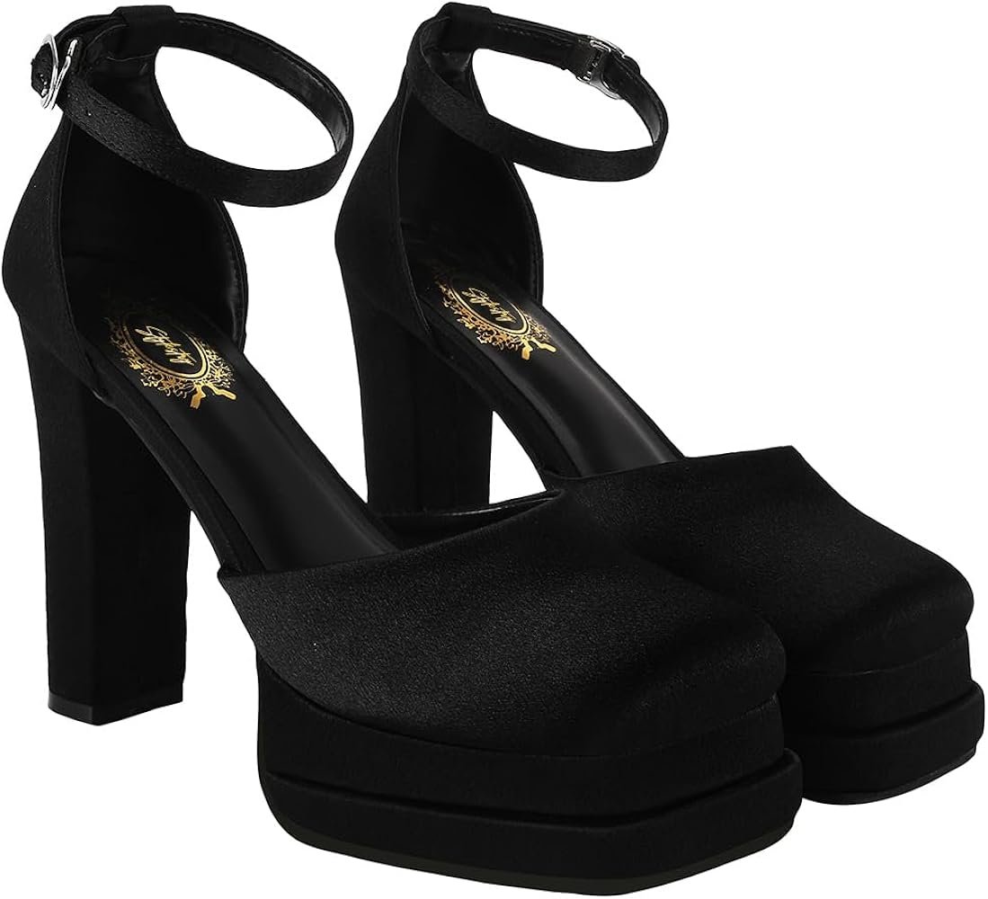 Suede Platform Block